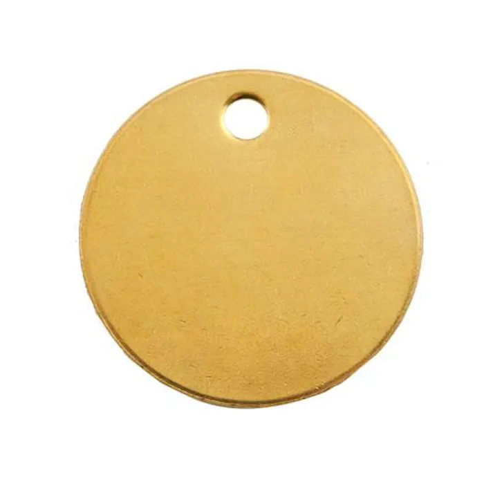 ESCO 25mm タグブランク(真鍮 丸/10枚) EA591HG-11 4518340870925(CDC)【別送品】