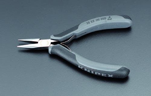 KNIPEX(クニペックス) 精密用プライヤー(ESD/半丸) 115mm EA537KS-2 4518340873360【別送品】