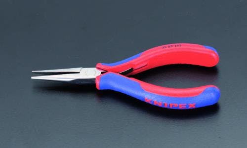 KNIPEX(クニペックス) 精密用プライヤー(グリップ付/半丸/ストレート) 145mm EA537KR-12 4518340873391【別送品】