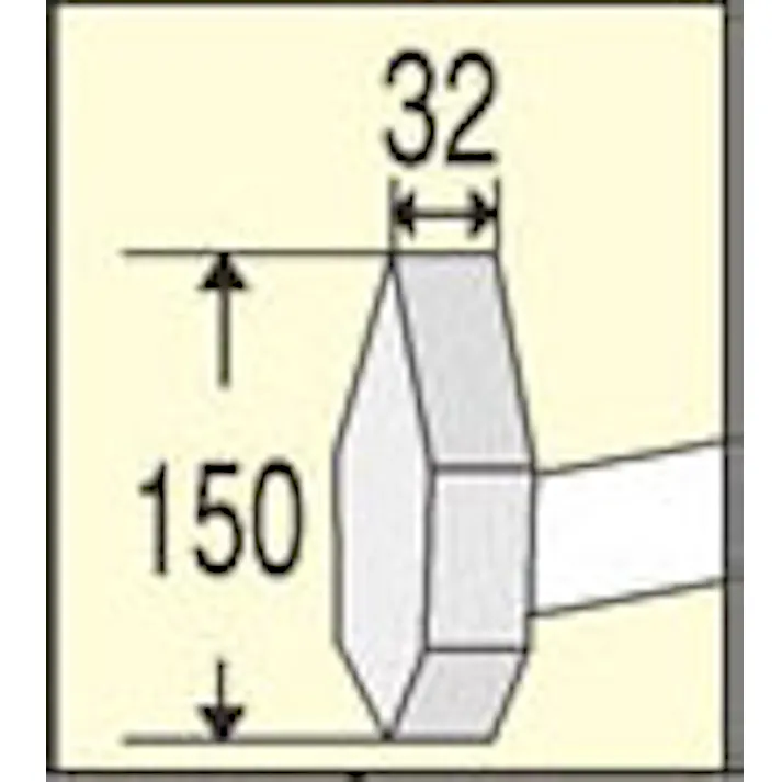 柄付・タガネ 32x150mm EA572GA-1 4518340894853【別送品】
