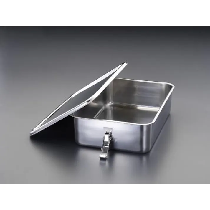 ESCO 330x230x85mm コンテナ(フック付/ステンレス製) EA508SB-231 4518340971677(CDC)【別送品】
