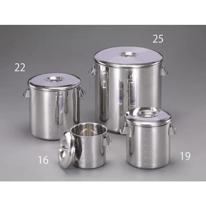 ESCO φ260/13L 取手付ポット(メモリ付/ステンレス製) EA508SG-19 4548745003079(CDC)【別送品】