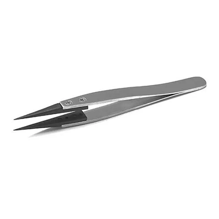 ESCO 110mm 精密用ピンセット(ステンレス製 ESD) EA595AR-16 4548745024890(CDC)【別送品】