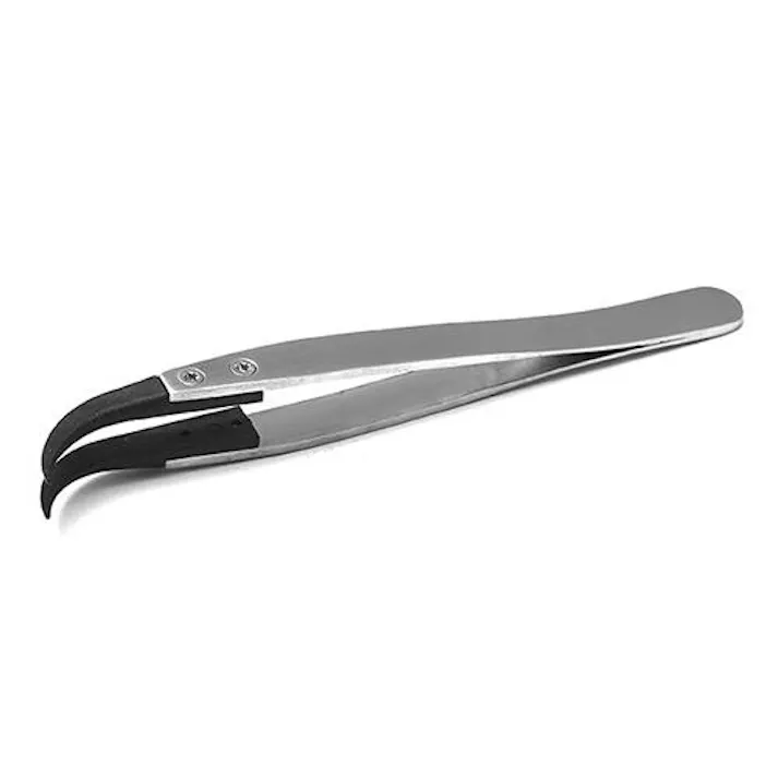 120mm 精密用ピンセット(ステンレス製 ESD) EA595AR-5 4548745024944 (CDC)【別送品】