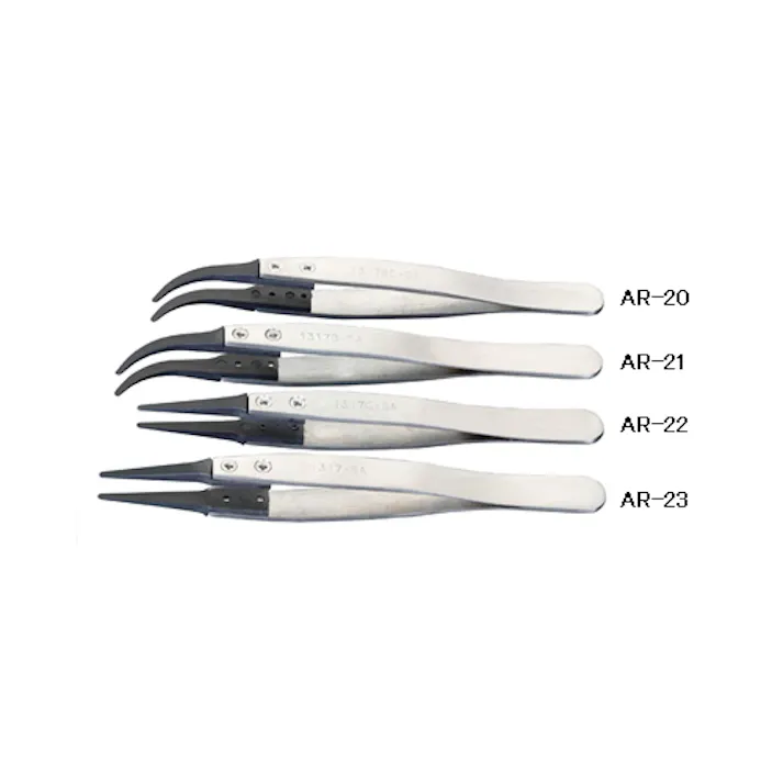 精密用ピンセット(ステンレス製 ESD) 110mm EA595AR-20 4548745025453【別送品】