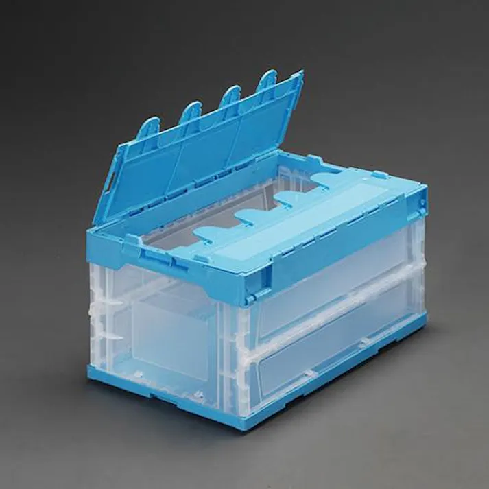 三甲(サンコー) 折畳コンテナ(透明/蓋) 530x366x281mm/41.6L EA506AA-1 4548745057416【別送品】