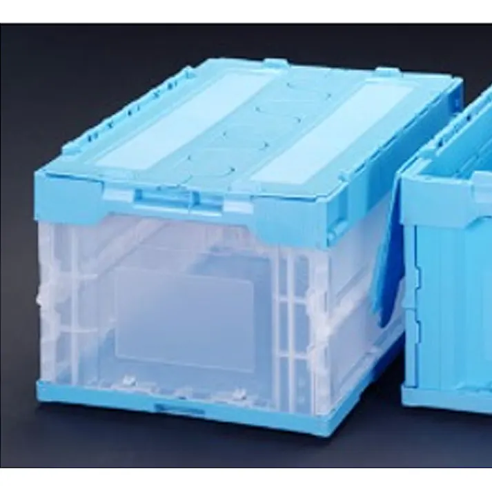 三甲(サンコー) 折畳コンテナ(透明/蓋) 530x366x281mm/41.6L EA506AA-1 4548745057416【別送品】