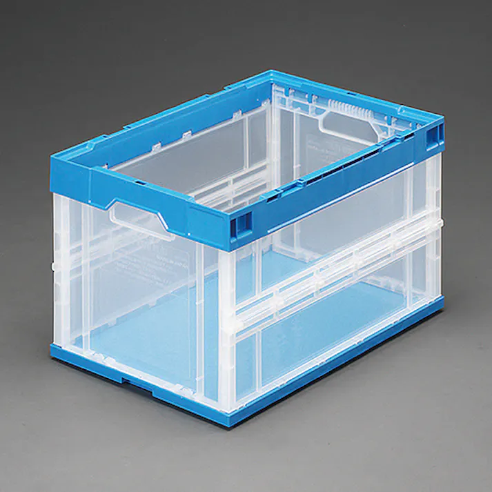 折畳コンテナ(青) 650x440x329mm/75L EA506AH-13 4548745089097【別送品】