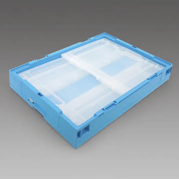 折畳コンテナ(青) 650x440x329mm/75L EA506AH-13 4548745089097【別送品】