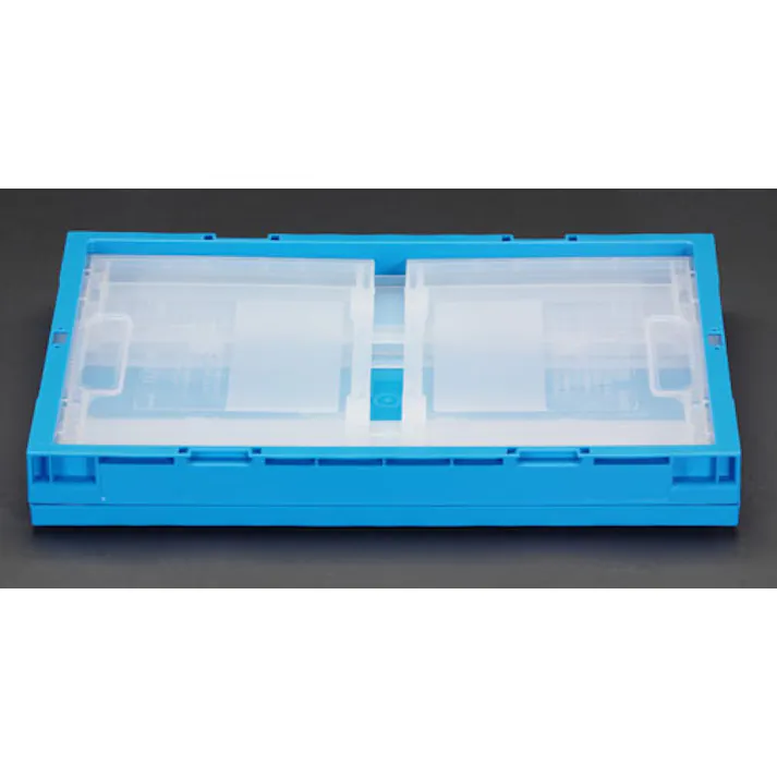 折畳コンテナ(青) 650x440x329mm/75L EA506AH-13 4548745089097【別送品】