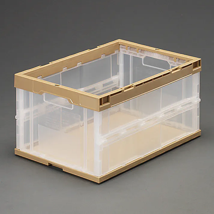 折畳コンテナ(ベージュ) 650x440x329mm/75L EA506AH-19 4548745089127【別送品】