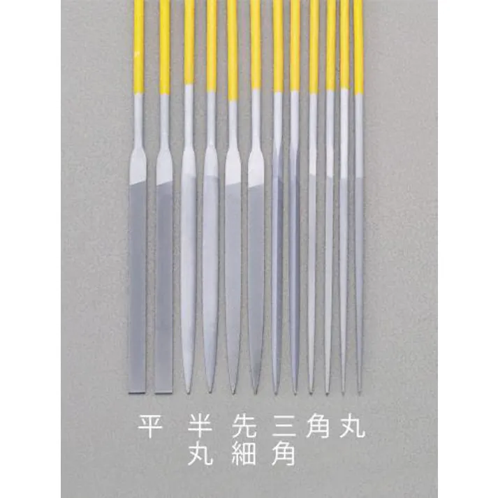 ESCO 180mm 精密やすり(笹刀・チタンコート/粗目) EA521VE-3A 4548745177695(CDC)【別送品】