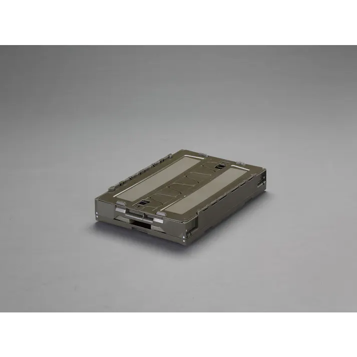 ESCOオリジナル 折畳コンテナ(半透明/蓋/5コ) 530x366x334mm/50.4L EA506AA-130E 4548745249460【別送品】