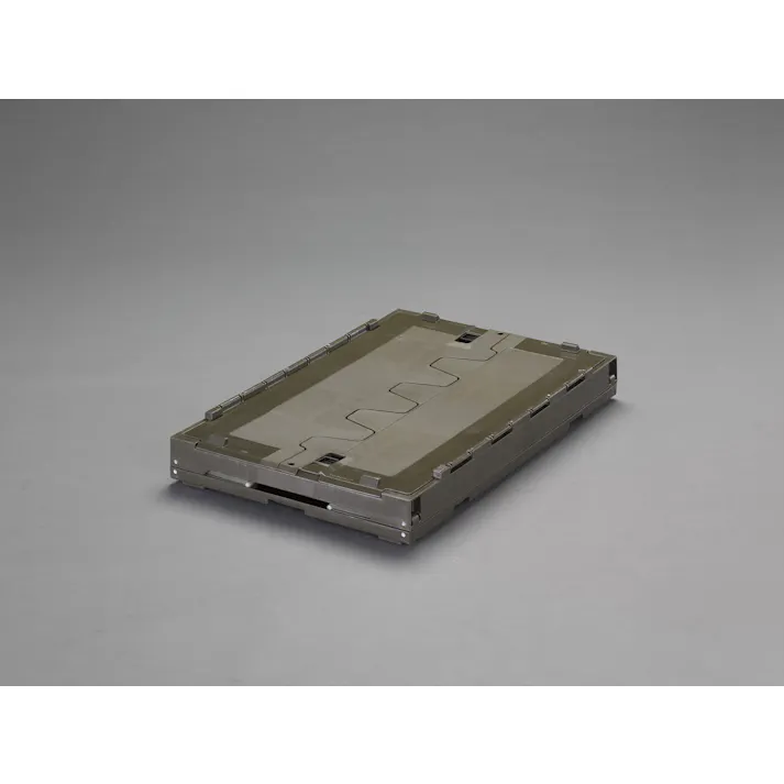 ESCOオリジナル 折畳コンテナ(半透明・蓋/5コ) 649x439x340mm/73.9L EA506AA-100E 4548745249484【別送品】