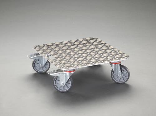 ドーリー(ブレーキ付/アルミ製) 500x500mm/250kg EA520AD-14 4548745254112【別送品】