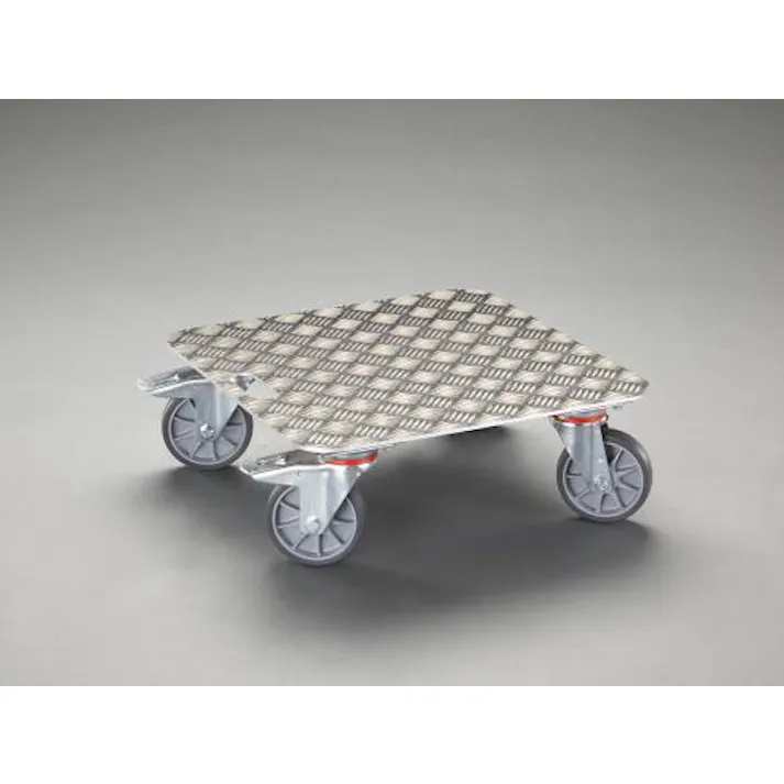 ドーリー(ブレーキ付/アルミ製) 500x500mm/250kg EA520AD-14 4548745254112【別送品】