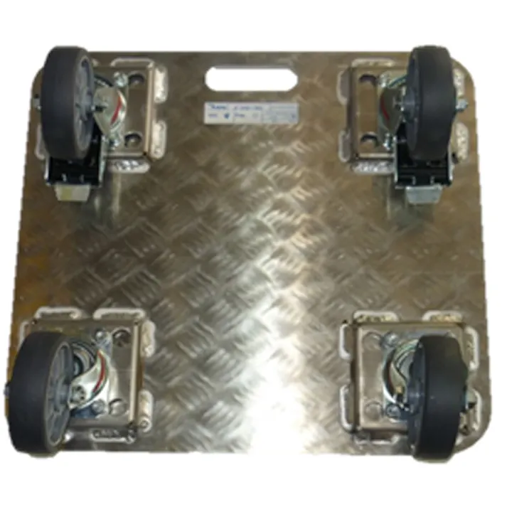 ドーリー(ブレーキ付/アルミ製) 500x500mm/250kg EA520AD-14 4548745254112【別送品】