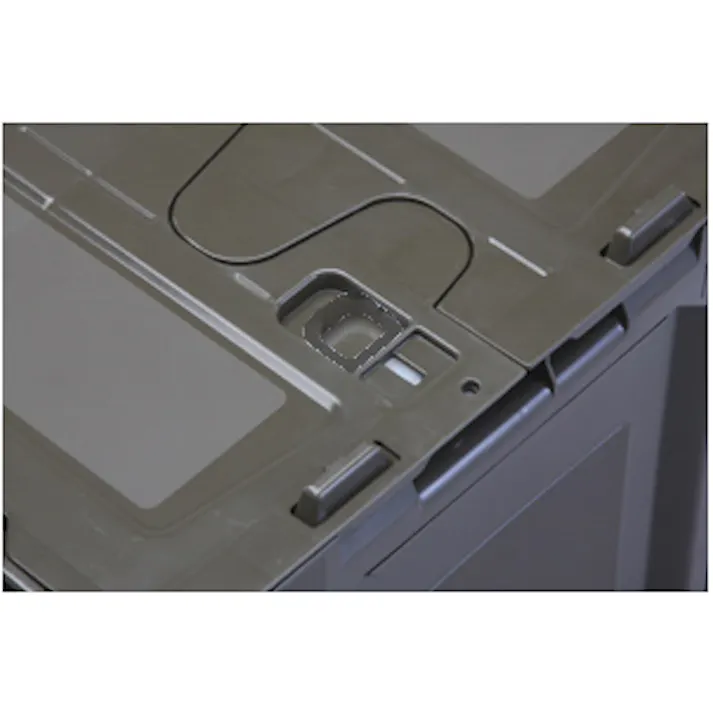 ESCOオリジナル 折畳コンテナ(OD色/蓋付) 649x439x340mm/75.9L EA506AA-7D 4548745254969【別送品】