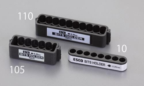 ESCOオリジナル ビットケース (1/4”Hex) 5本用 EA509-105