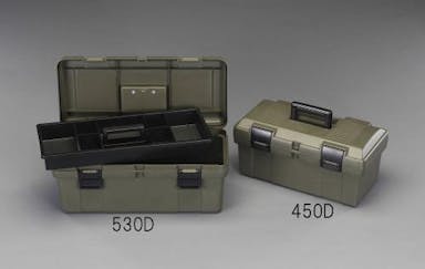 ESCO  530x253x220mm 工具箱(中皿付/OD色) EA505K-530D 4548745341812(CDC)【別送品】