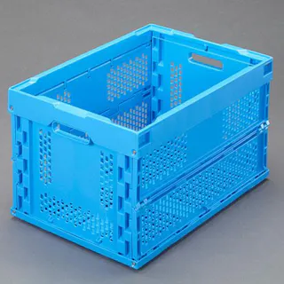 三甲(サンコー) 折畳コンテナ(メッシュ・青) 530x366x322mm/51.8L EA506AA-28 4548745341881【別送品】