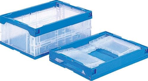 三甲(サンコー) 折畳コンテナ(透明) 530x366x205mm/31.7L EA506AA-37