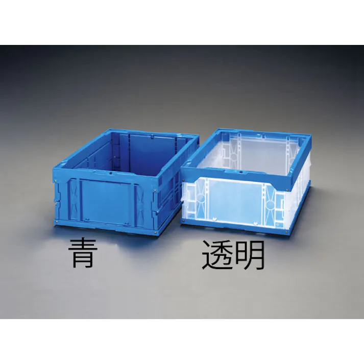 三甲(サンコー) 折畳コンテナ(透明) 530x366x205mm/31.7L EA506AA-37 4548745341997【別送品】