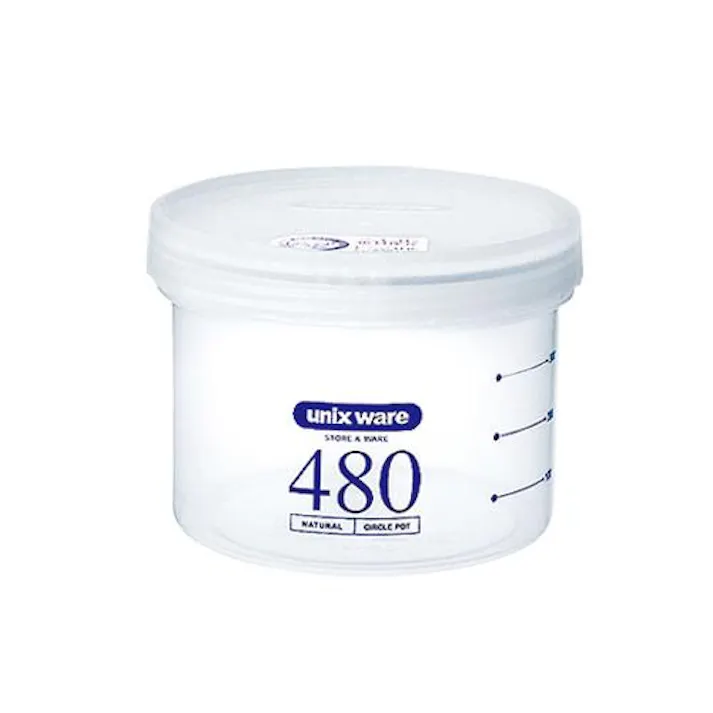 ESCO φ108x 80mm/480ml 密閉容器(丸型/目盛付) EA508AN-3 4548745343106(CDC)【別送品】