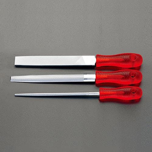 鉄工やすり(コーティング 3本組/中目) 200mm EA521PT-20 4548745344844【別送品】