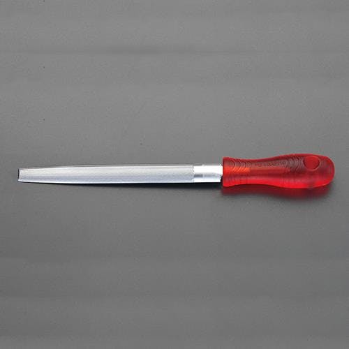 鉄工やすり(コーティング 柄付・半丸/中目) 200mm EA521PT-200E 4548745344950【別送品】