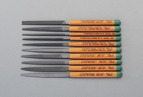 やすり(10種・10本組/細目) 185mm EA521TA-10H 4548745345414【別送品】