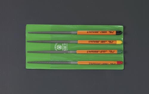 やすり(丸・4本組/粗・中・細・油目) 215mm EA521TN-6 4548745345506【別送品】