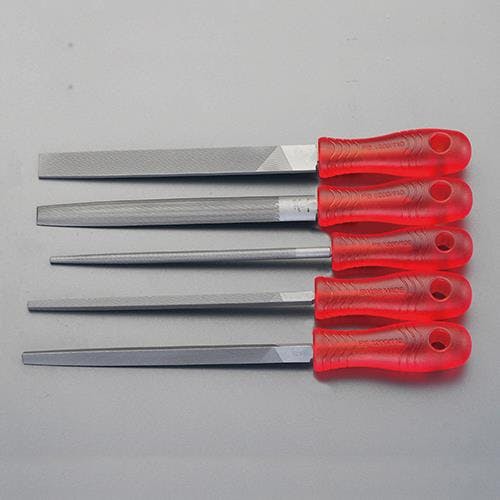 鉄工やすり(5種・5本組/中目) 250mm EA521TW-25B 4548745346510【別送品】
