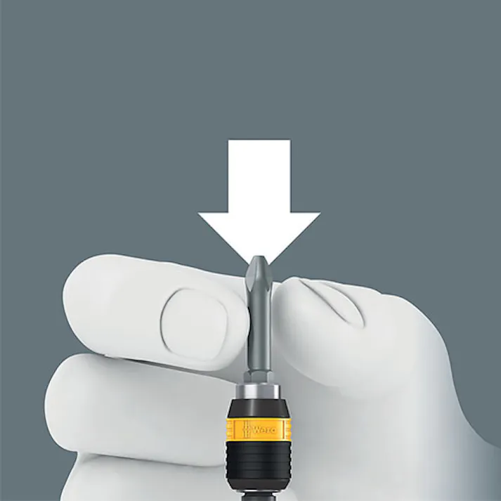 Wera ドライバーハンドル(ラピッド/ESD) 1/4”Hex/90mm EA560WV-34 4548745349689【別送品】