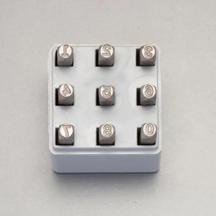 ESCO 12.7mm 数字 刻印セット EA591HL-13 4548745550658(CDC)【別送品】