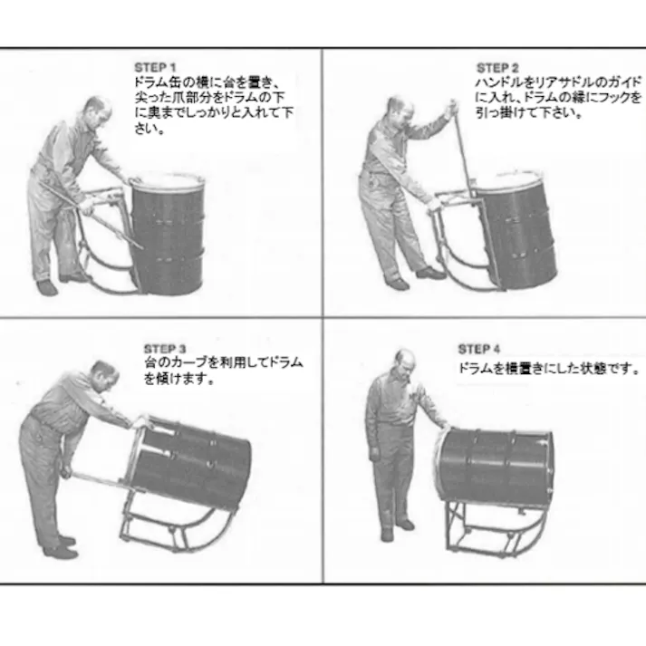 ドラム缶キャリー 905x415x540mm/315kg EA520H-2 4548745566239【別送品】