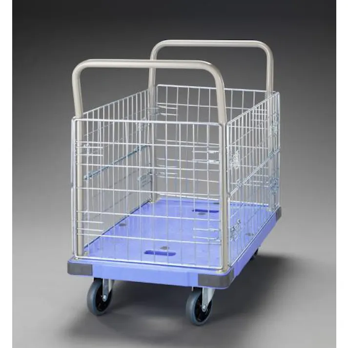 ナンシン 運搬車(メッシュカゴ付) 914x600mm/300kg EA520B-55 4548745625653【別送品】