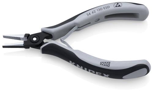 KNIPEX(クニペックス) 精密用プライヤー(ESD/平) 135mm EA537KV-4 4548745713268【別送品】