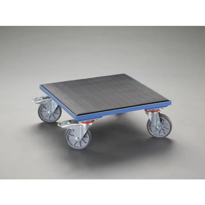 ドーリー(木製/ゴム張) 500x500mm/400Kg EA520AD-15 4548745717136【別送品】