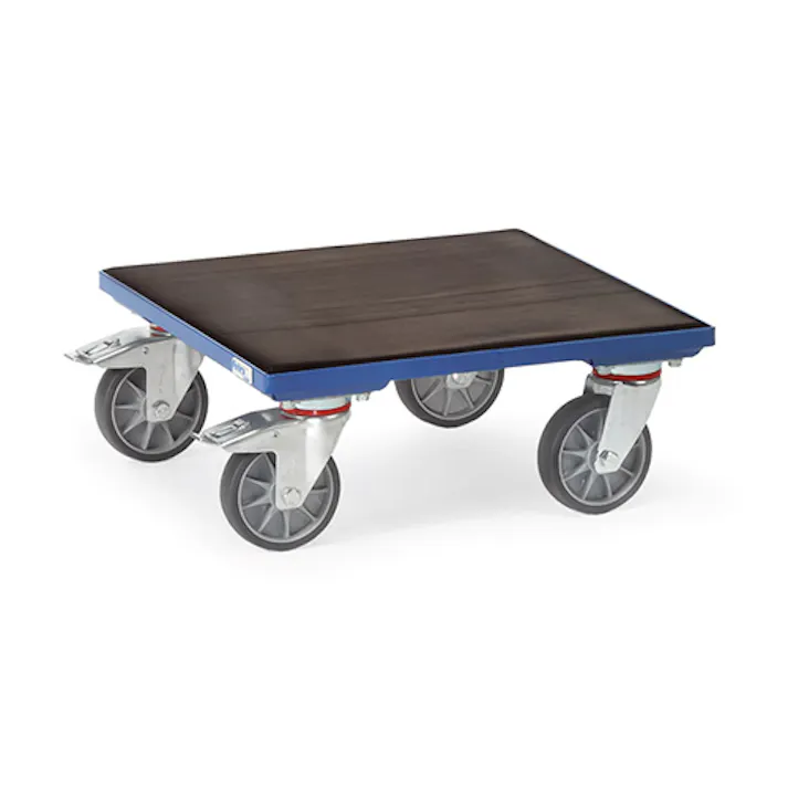 ドーリー(木製/ゴム張) 500x500mm/400Kg EA520AD-15 4548745717136【別送品】