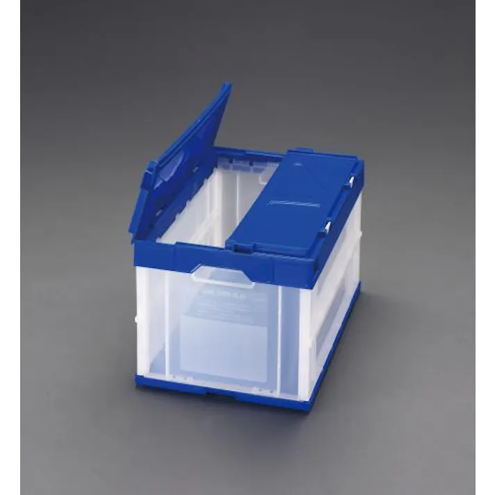 折畳コンテナ(フタ付) 530x366x291mm/40.0L EA506AH-41 4548745763201【別送品】