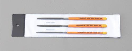 やすり(平・半丸・丸=3本組/細目) 215mm EA521TA-3H 4548745776096【別送品】