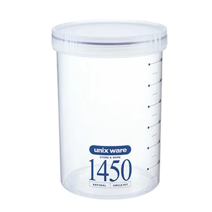 アスベル(ASVEL) 密閉容器(丸型/目盛付) φ124x171mm/1450ml EA508AN-6 4548745870367【別送品】