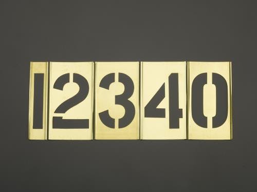 ステンシルプレート(真鍮) 約101mm/15枚組 EA591BX-28 4548745870848【別送品】