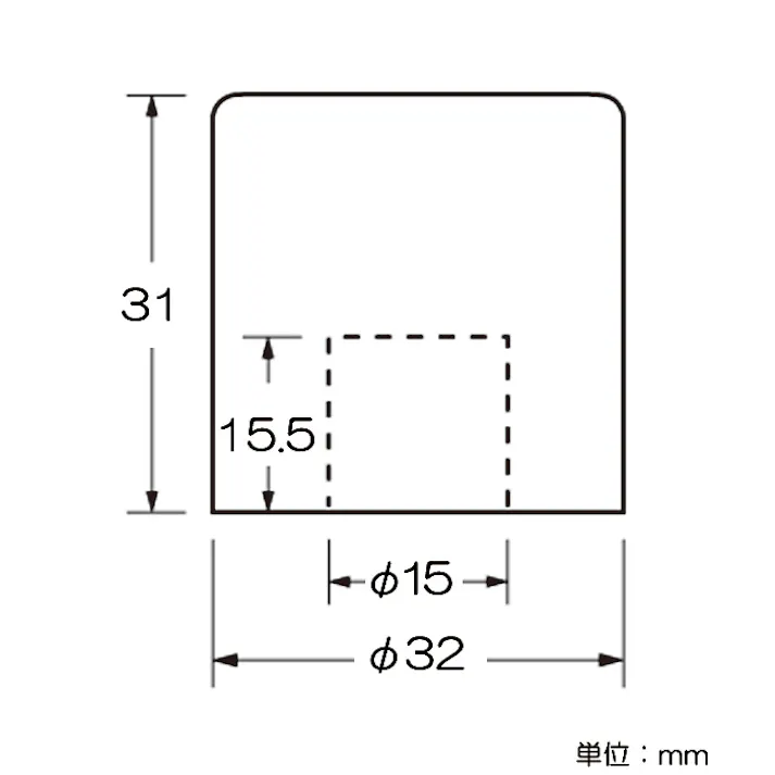 オーエッチ工業 ハンマーヘッド(ごむ) 32mm/黒 EA575WV-11 4548745896671【別送品】