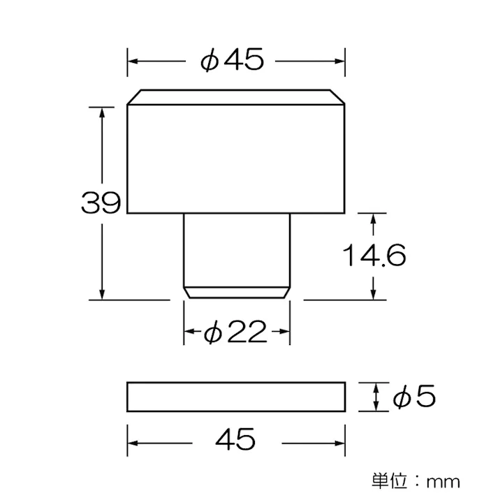 オーエッチ工業 銅ハンマーヘッド 45mm EA575WW-15 4548745902563【別送品】