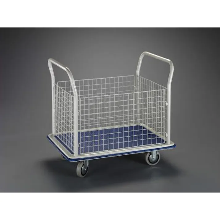 運搬車(メッシュかご付) 900x600mm/250kg EA520BK-7 4548745933383【別送品】