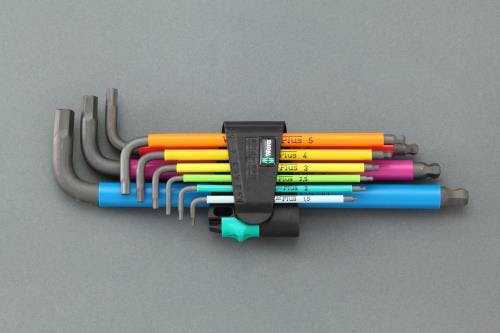 Wera キーレンチ(マルチカラー) [Hex] 1.5-10mm/9本組 EA573WF-290 4548745963397【別送品】