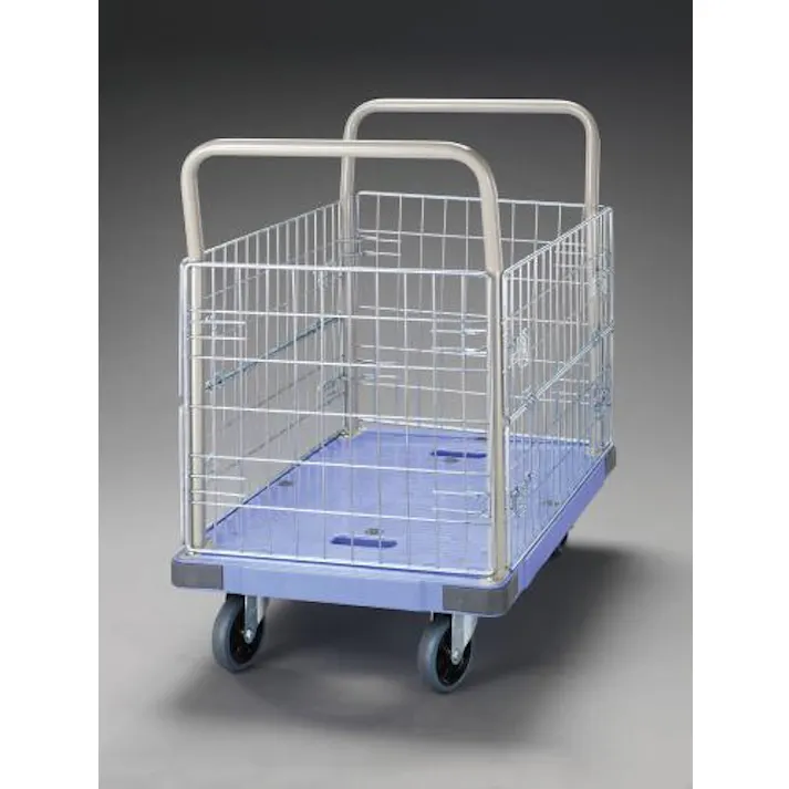 ナンシン 運搬車(メッシュカゴ付/樹脂製) 914x600mm/300kg EA520B-56 4548745979459【別送品】