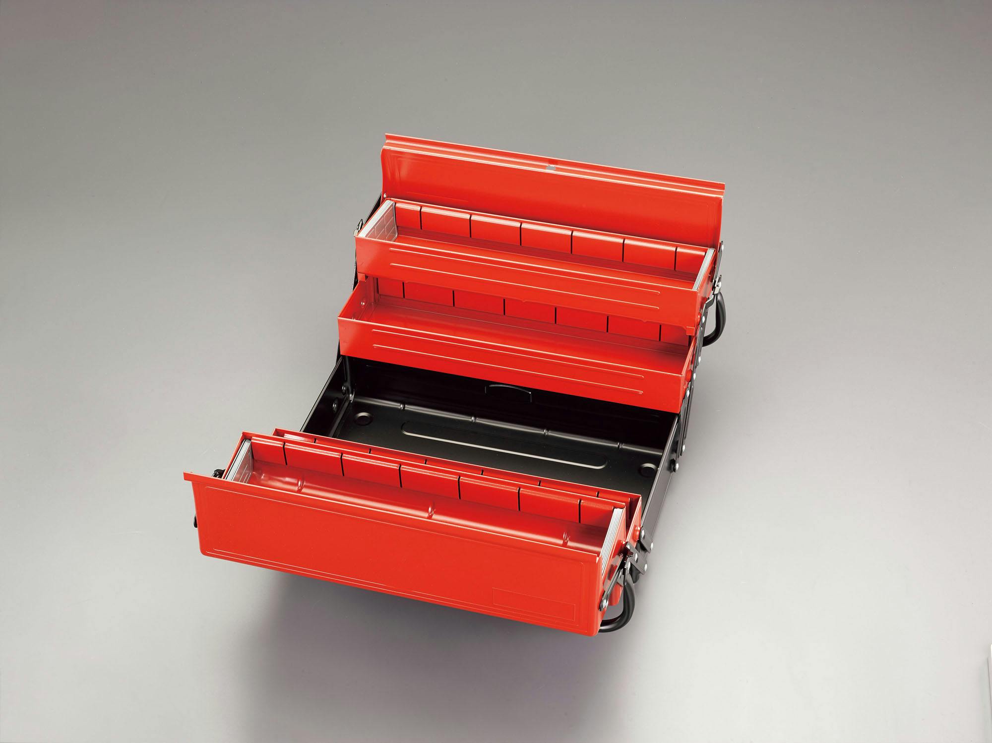 多機能スチール工具 TONE 工具箱(スチール製) 410x220x200mm EA504AE-2 4550061025444